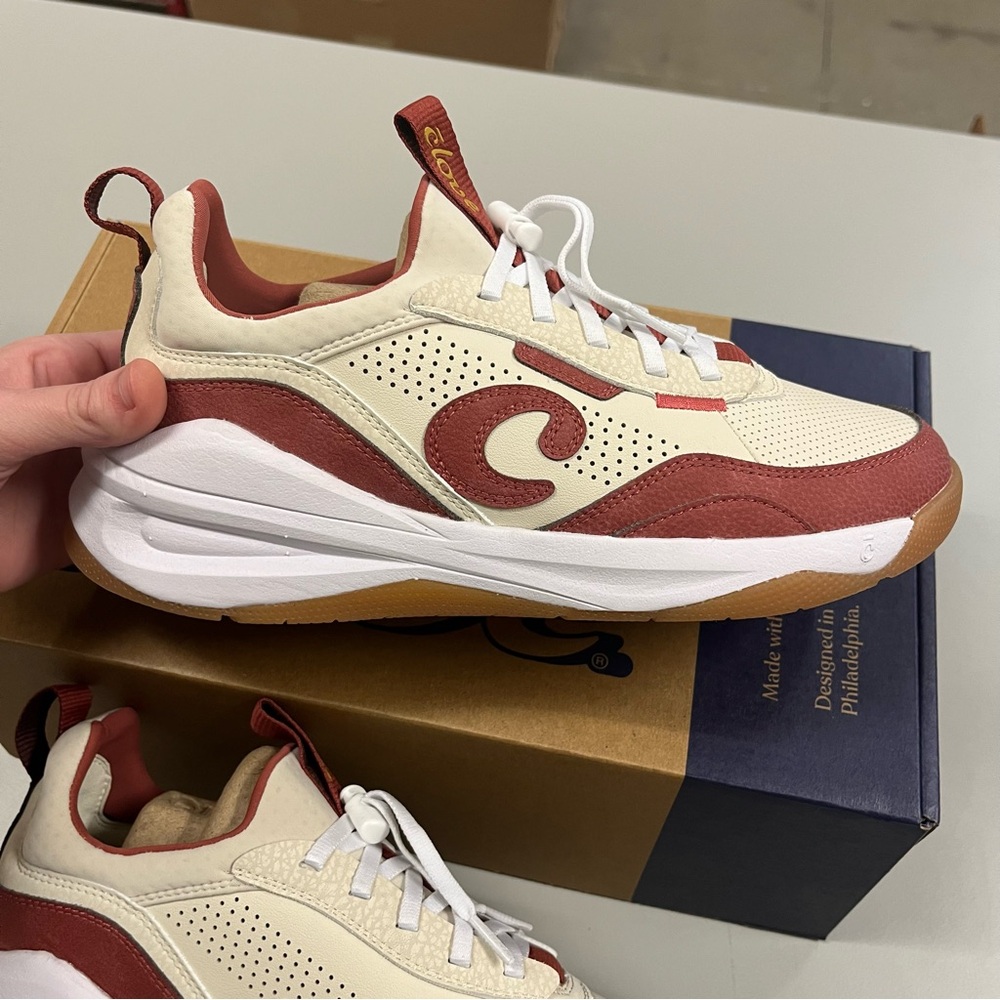 NIB Clove Strada Sneaker In Sand and Terra Cotta Multi Sizes - Picture 3 of 16
